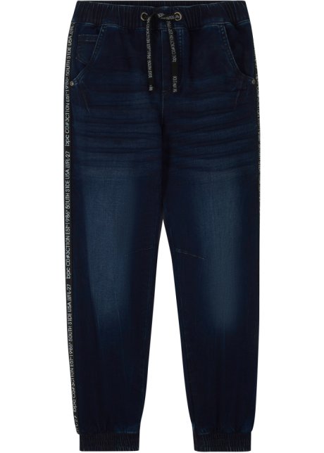 Jeans in felpa con bande sportive Blu Bonprix Bambino Sport & Swimwear Abbigliamento sportivo Felpe sportive 