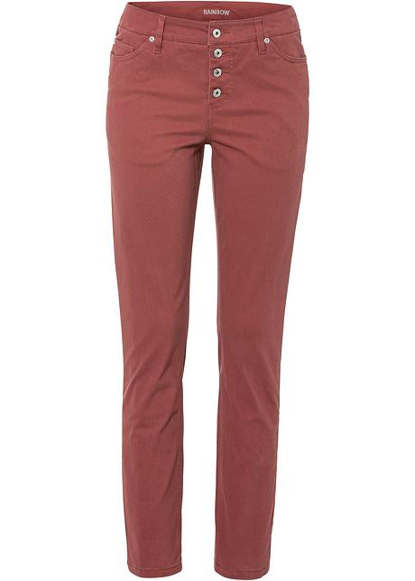 Pantaloni elasticizzati trendy con effetto push-up - Marsala