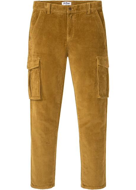 Pantaloni cargo trendy in velluto dal taglio confortevole loose fit -  Marrone dorato