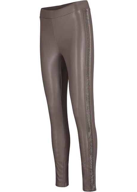 Leggings termici con rivestimento e applicazione - Marrone medio
