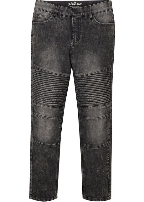 Jeans cool stile biker - Nero stone