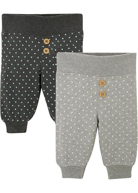 Bellissimi pantaloni a stelline - Antracite melange / grigio chiaro melange  fantasia