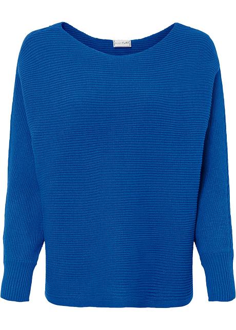 Maglione trendy a costine - Bluette