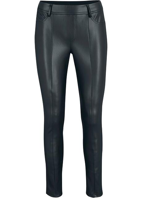 Leggings con passanti per la cintura e tasche dietro - Nero