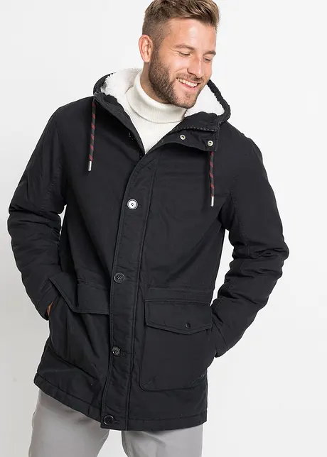 Parka invernale con fodera teddy, bonprix