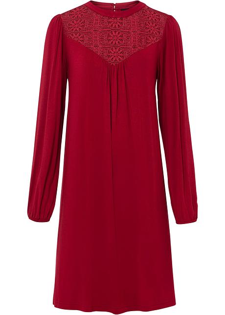Bonprix Donna Abbigliamento Vestiti Vestiti di maglina Rosso Caftano in jersey di viscosa sostenibile 