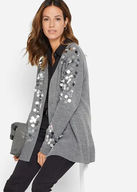 Cardigan con paillettes, bonprix