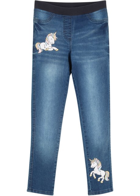 Blu Jeggings con unicorni Bonprix Bambina Abbigliamento Pantaloni e jeans Jeans Jeggings 