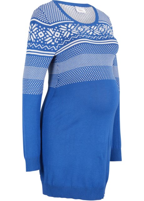 Bonprix Bambina Abbigliamento Vestiti Vestiti in maglia Abito in maglia con motivi norvegesi Blu 