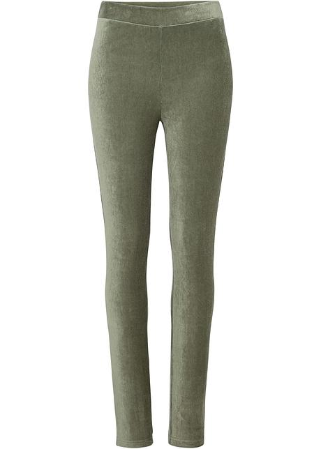 Leggings comodi con elastico in vita - Verde oliva