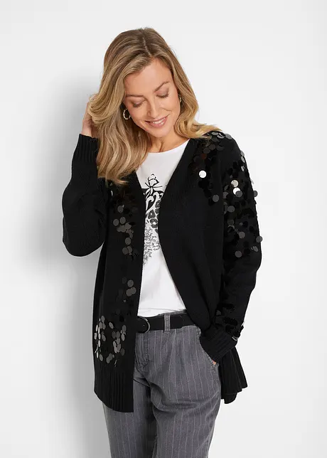 Cardigan con paillettes, bonprix