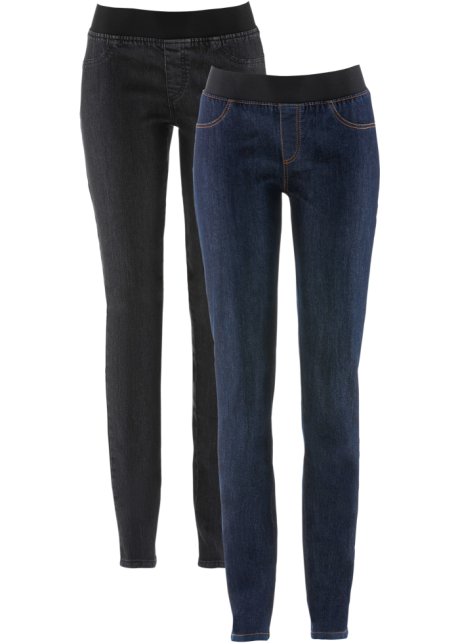 Bonprix Donna Abbigliamento Pantaloni e jeans Jeans Jeggings Nero Jeggings termici 