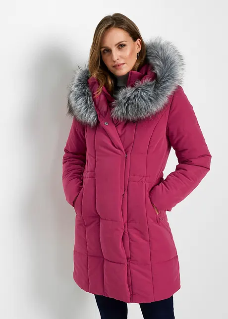 Giacca lunga con pelliccia sintetica, bpc selection