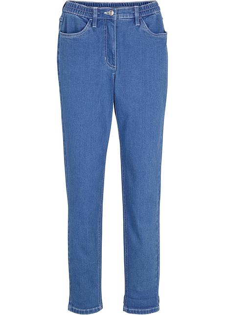 Mom jeans moderni dal taglio cropped - Blu denim