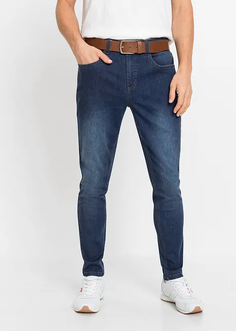 Jeans powerstretch slim fit tapered (pacco da 2), bonprix