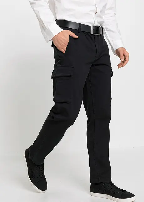 Pantaloni elasticizzati con puro cotone regular fit, straight, bonprix