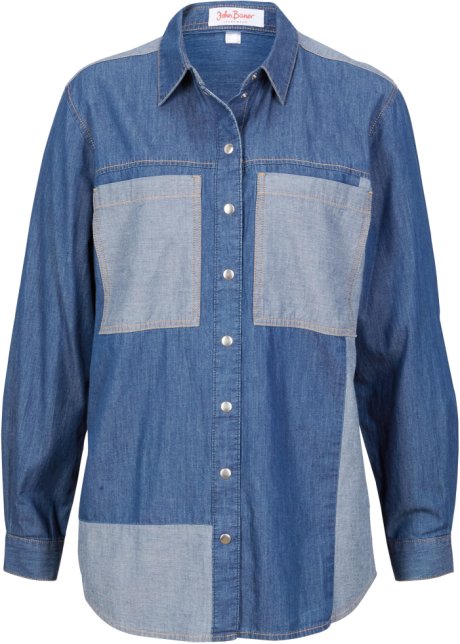 Blu Blusa di jeans Bonprix Donna Abbigliamento Camicie Camicie denim 