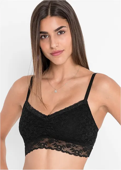 Reggiseno bustier senza ferretto Pink Collection (pacco da 2) con poliammide riciclata, bonprix