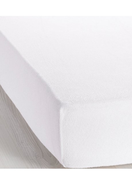 70 x 140 Modhaus lenzuolo con angoli elasticizzati bianco in spugna 