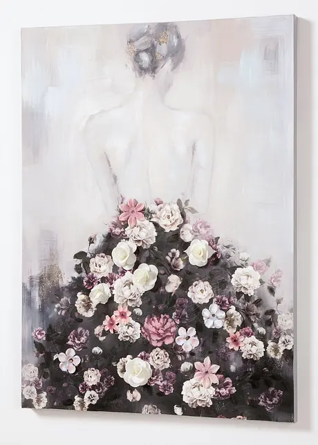Quadro con donna in abito di fiori, bpc living bonprix collection