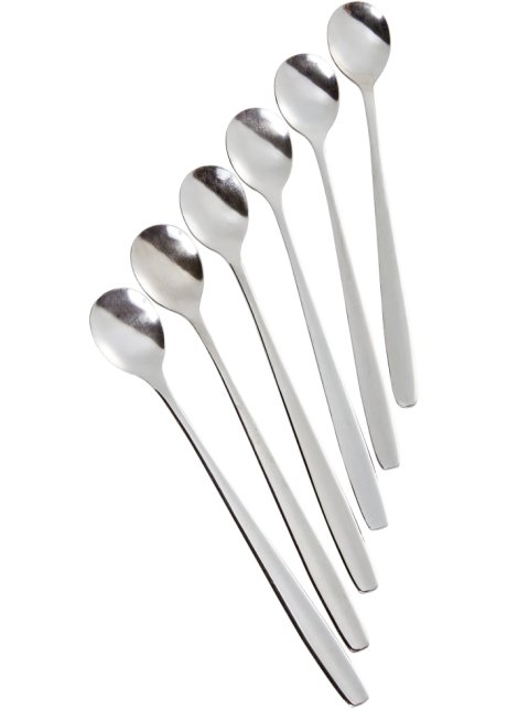 Cucchiaini lunghi (set 6 pezzi) - Color argento