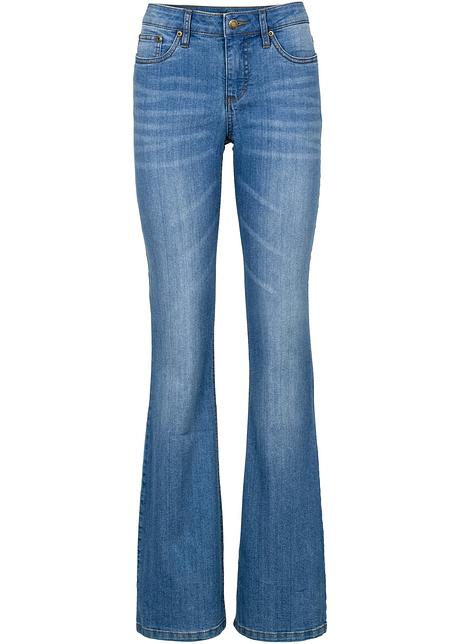 Jeans elasticizzati bootcut stretti sulla coscia - Azzurro, T.N.