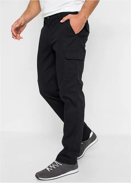 Pantaloni cargo elasticizzati termici regular fit, straight, bonprix