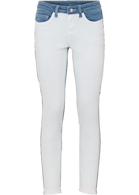 Jeans moderni in look bicolore - Bianco twill / azzurro denim