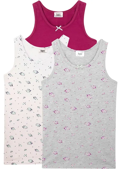 Canottiera con morbido cotone (pacco da 3), bonprix