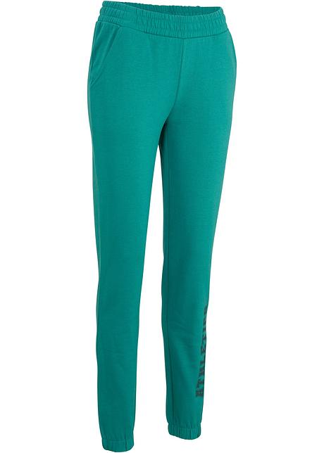 Pantaloni in felpa sportivi con tasche - Verde smeraldo fumé