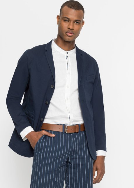Blu Giacca elegante leggera elasticizzata con cotone biologico Bonprix Uomo Abbigliamento Cappotti e giubbotti Giacche Giacche estive 