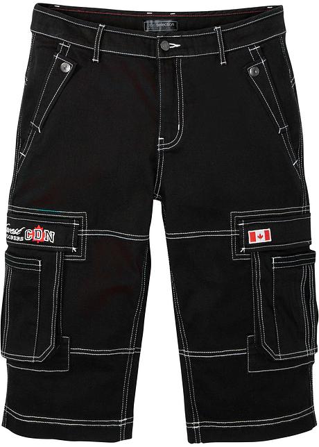 Bermuda cargo moderni da uomo - Nero, T.N.