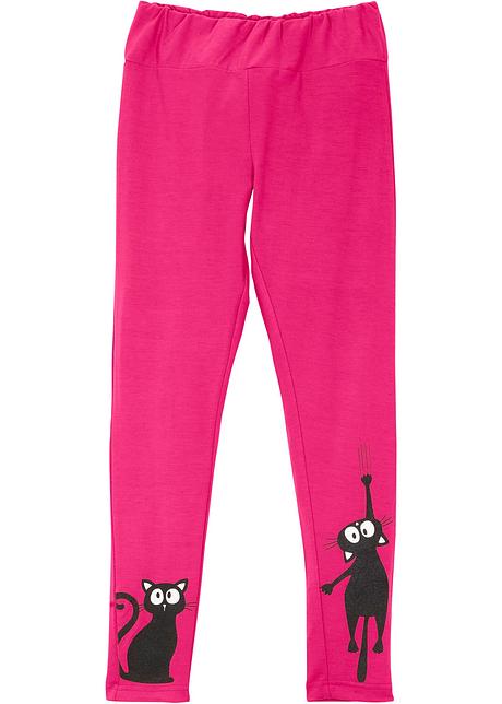 Leggings con simpatici gatti stampati - Ciclamino