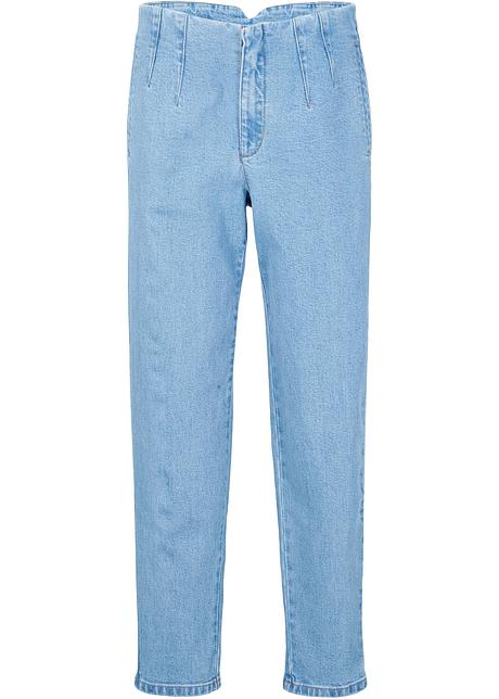 Jeans trendy elasticizzati con pinces in vita - Azzurro denim used, T.N.