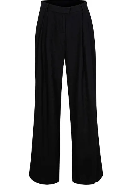 Pantaloni a palazzo in misto lino e viscosa leggero, bonprix
