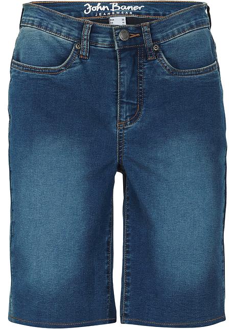 Bei shorts di jeans elasticizzati - Blu denim used, T.N.