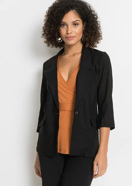 Blazer in misto lino, BODYFLIRT