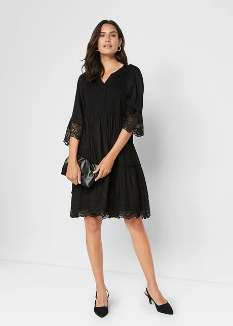 Abito chemisier con pizzo, bonprix