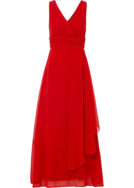 Abito in chiffon con arricciature, bonprix