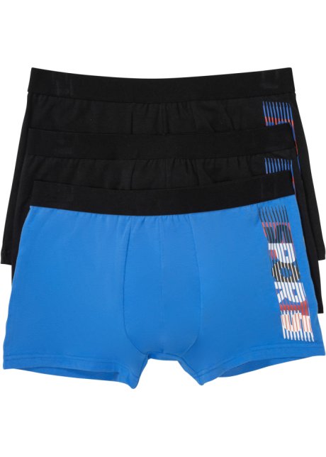 pacco da 3 Nero Boxer aderenti Bonprix Uomo Abbigliamento Intimo Boxer shorts Boxer shorts aderenti 