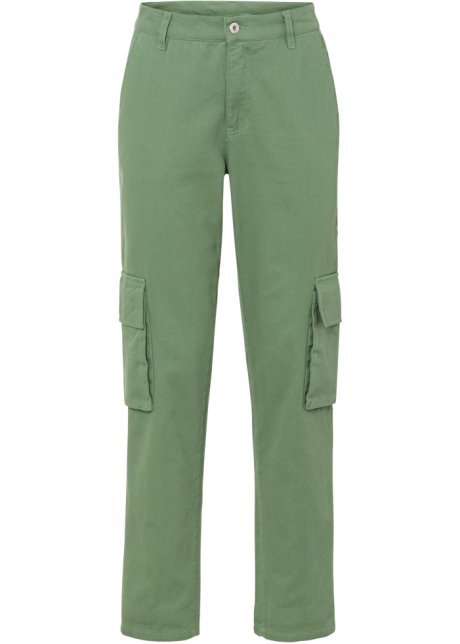 Pantaloni in felpa camouflage con glitter Verde Bonprix Donna Abbigliamento Pantaloni e jeans Pantaloni Pantaloni militari 