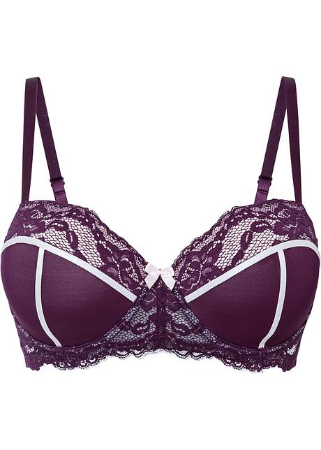 viola Reggiseno a balconcino con ferretto Bonprix Donna Abbigliamento Intimo Reggiseni A Balconcino 