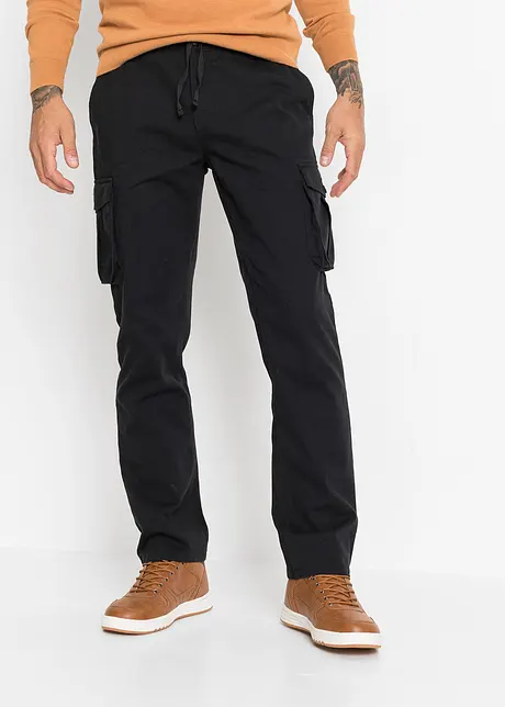 Pantaloni cargo regular fit in puro cotone, straight, bonprix