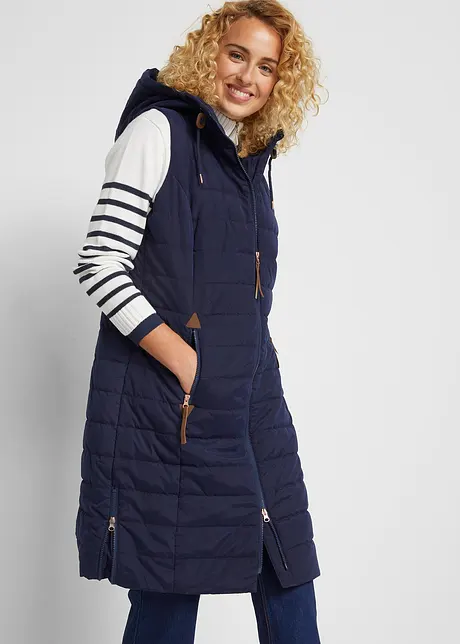 Gilet trapuntato lungo, bonprix