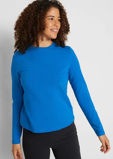 Maglia a maniche lunghe con puro cotone biologico (pacco da 2), bonprix