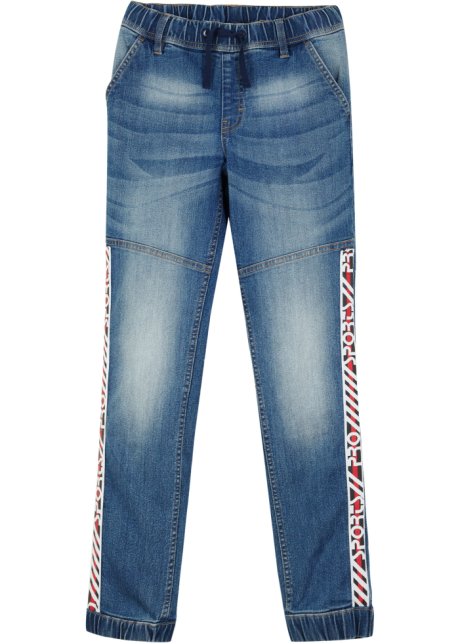 Blu Jeans in felpa con bande sportive Bonprix Bambino Sport & Swimwear Abbigliamento sportivo Felpe sportive 