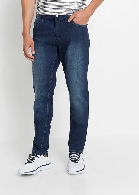 Jeans elasticizzati con taglio comfort regular fit, tapered, bonprix