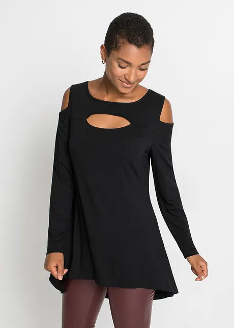 Maglia lunga con cut-out in viscosa sostenibile, RAINBOW