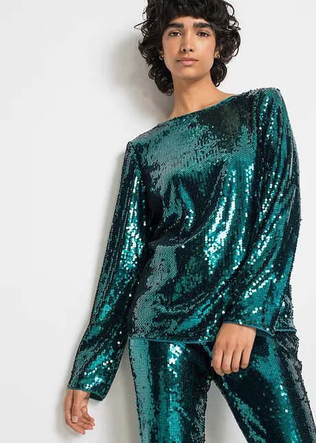 Blusa in paillettes, bonprix