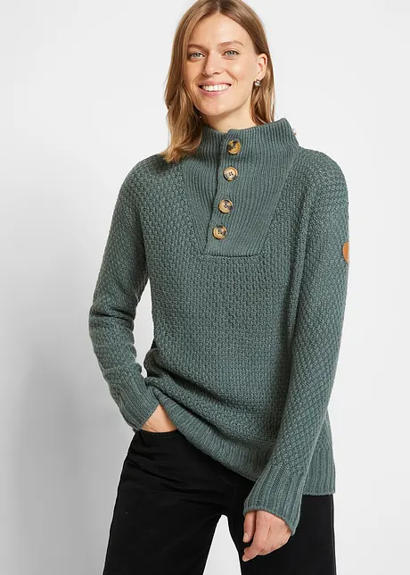 Maglione strutturato con bottoni, bonprix